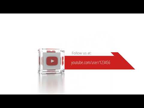 Social icons cube youtube video