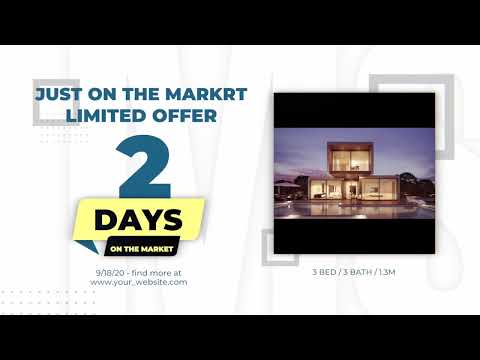 Real estate Clean Market Promo N Days Left Horizontal