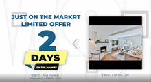 Load image into Gallery viewer, Real estate Clean Market Promo N Days Left Horizontal
